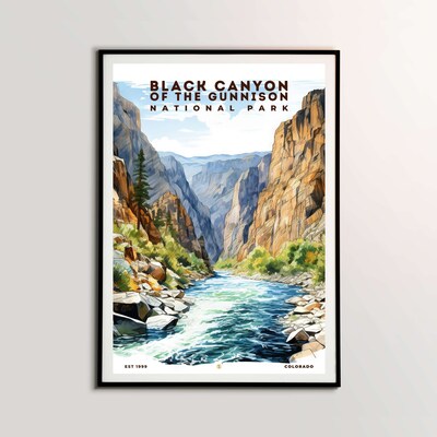 Black Canyon of the Gunnison National Park Poster, Travel Art, Office Poster, Home Decor | S8 - image1